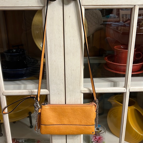 Handbags - Like New never used adorable mini clutch or crossbody beautiful Orange color